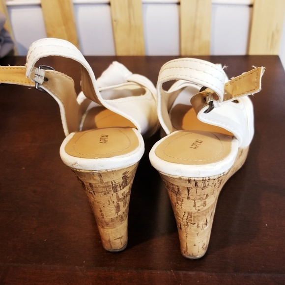white sling back sandals
